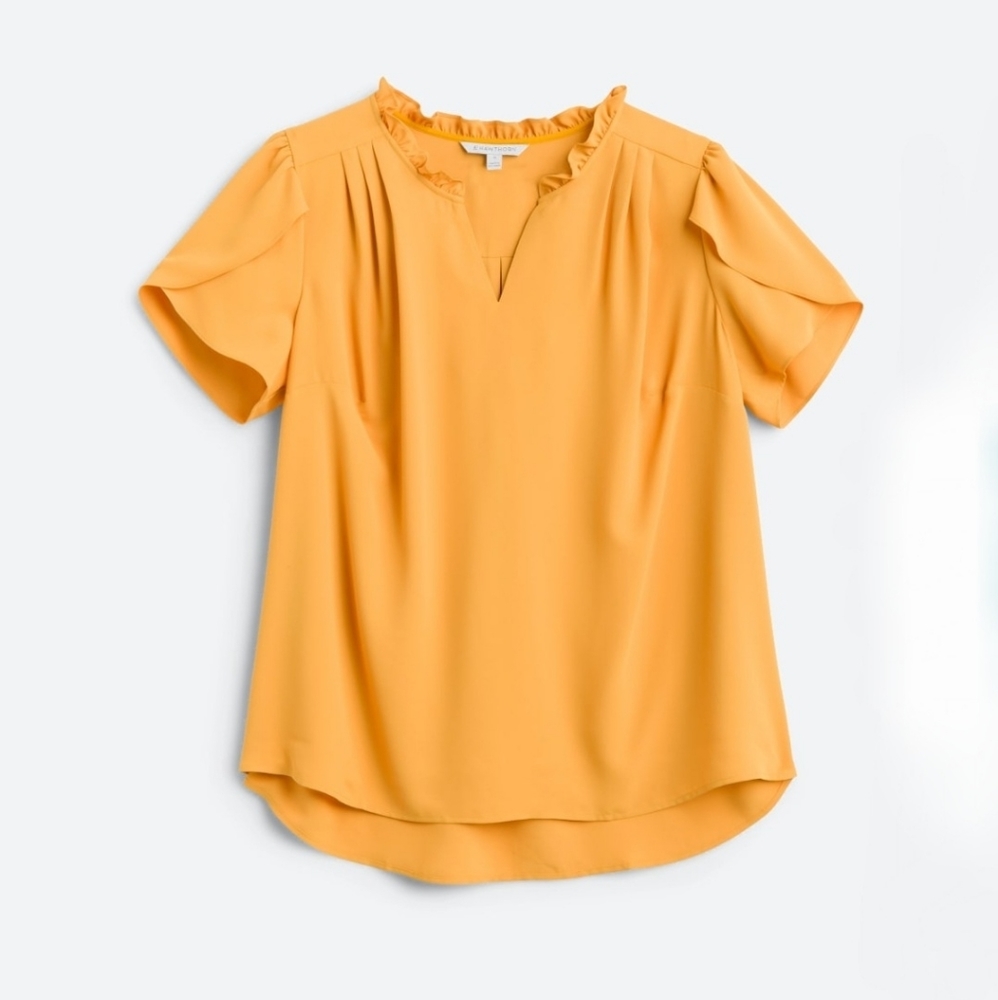Women's Yellow Plus Size Top